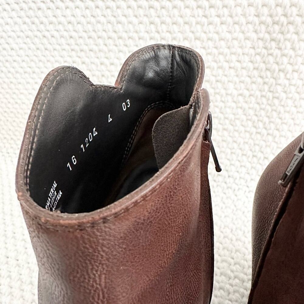 Paul Green Brown Leather Aubrey Double Zip Heeled Ankle Boots 4 UK 6 US - Picture 11 of 11